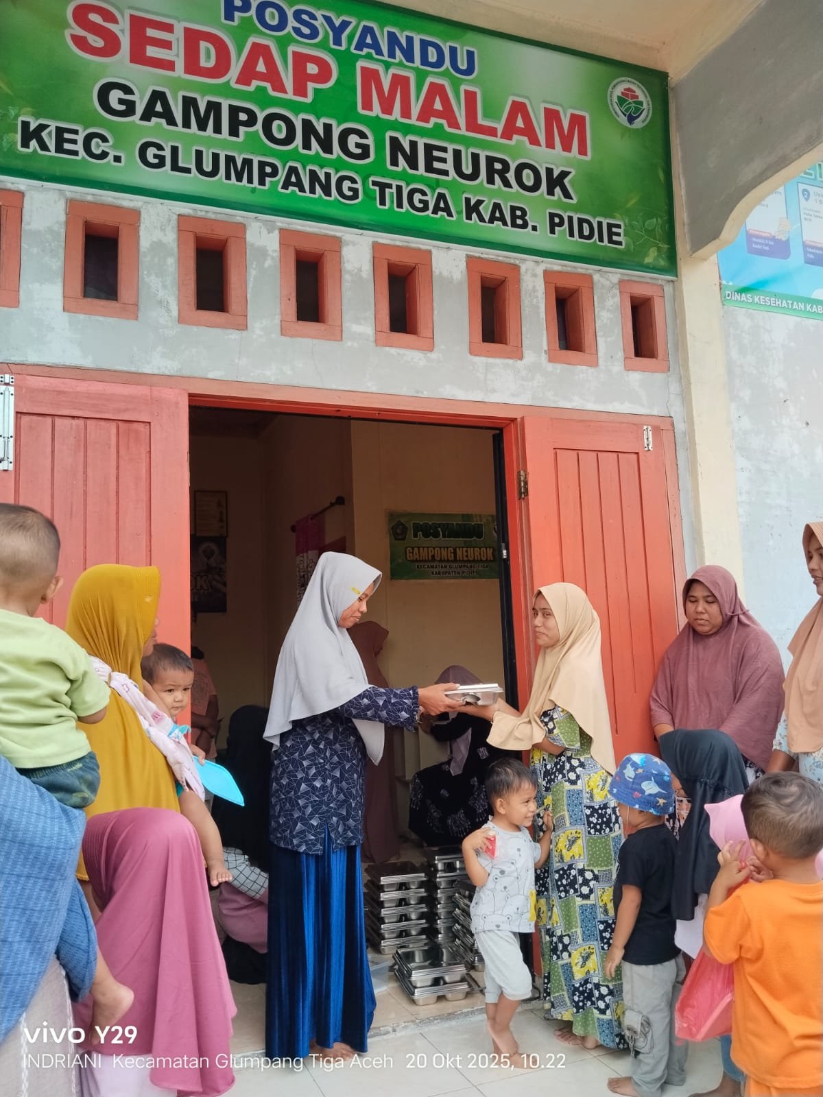 Gampong Neurok Mendapatkan Program Makanan Bergizi Gratis (MBG) yang Disalurkan Melalui Kader Posyandu
